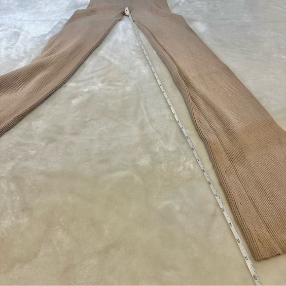 JLuxLabel Tan Ribbed High Waist Yoga Comfy Pants Size Medium - Picture 14 of 15